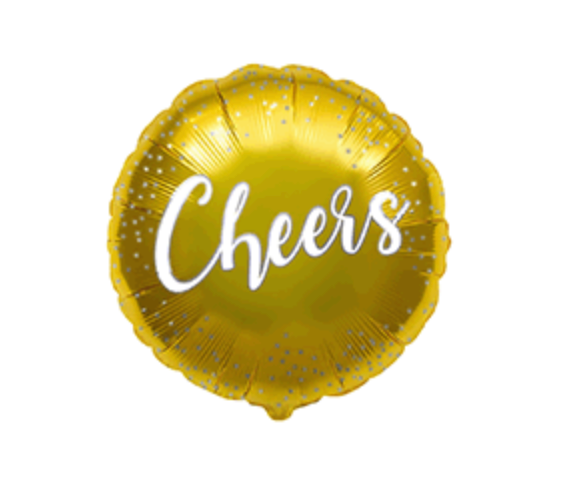 Cheers on sale gold balloons