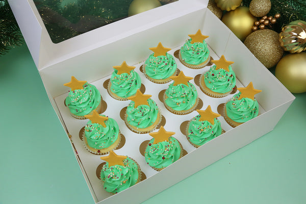 12 x Cupcakes - Christmas Tree